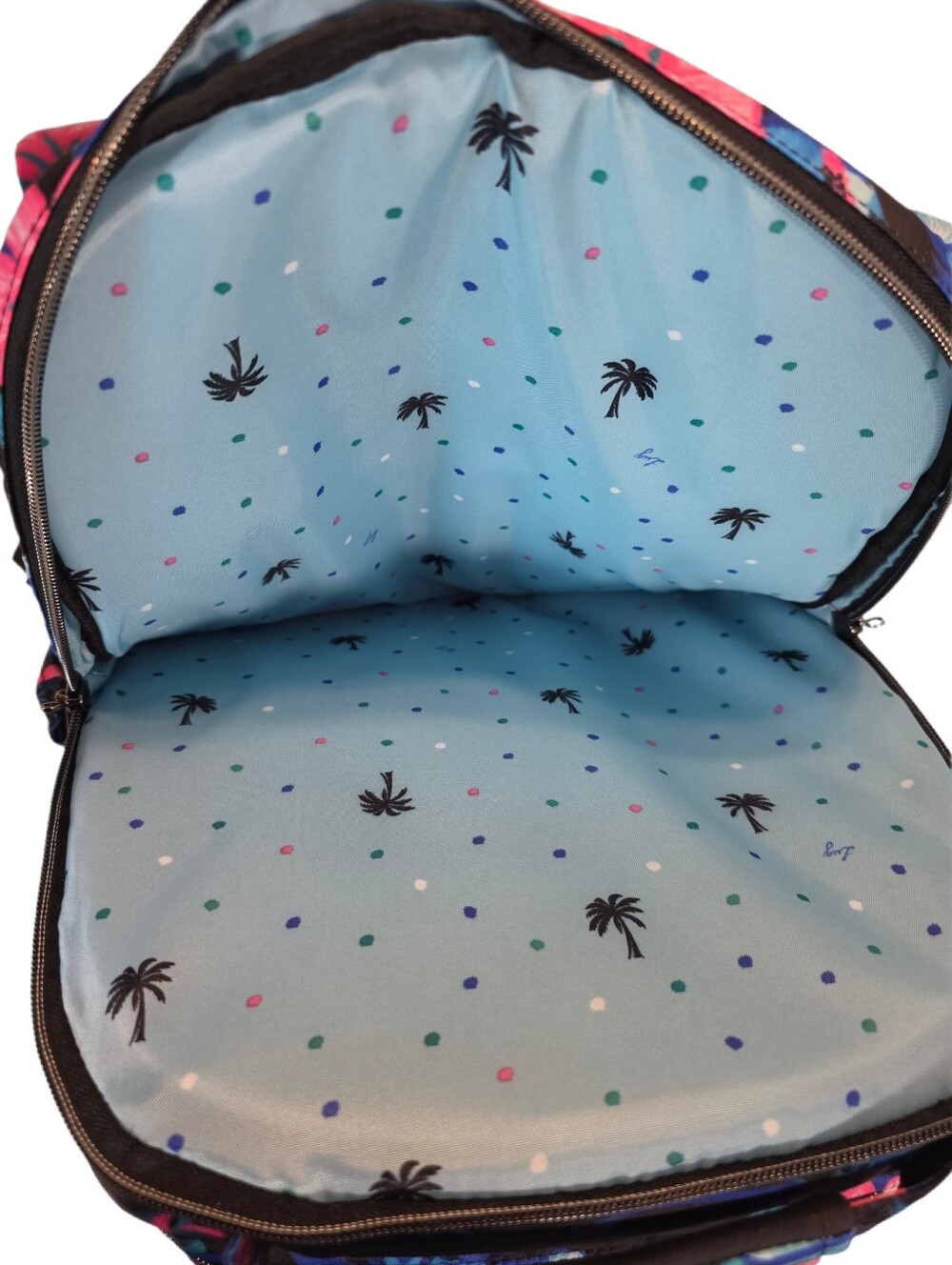 Lug Puddle Jumper Backpack - Black with Pink & Blues Floral - NWT - Picture 11 of 12
